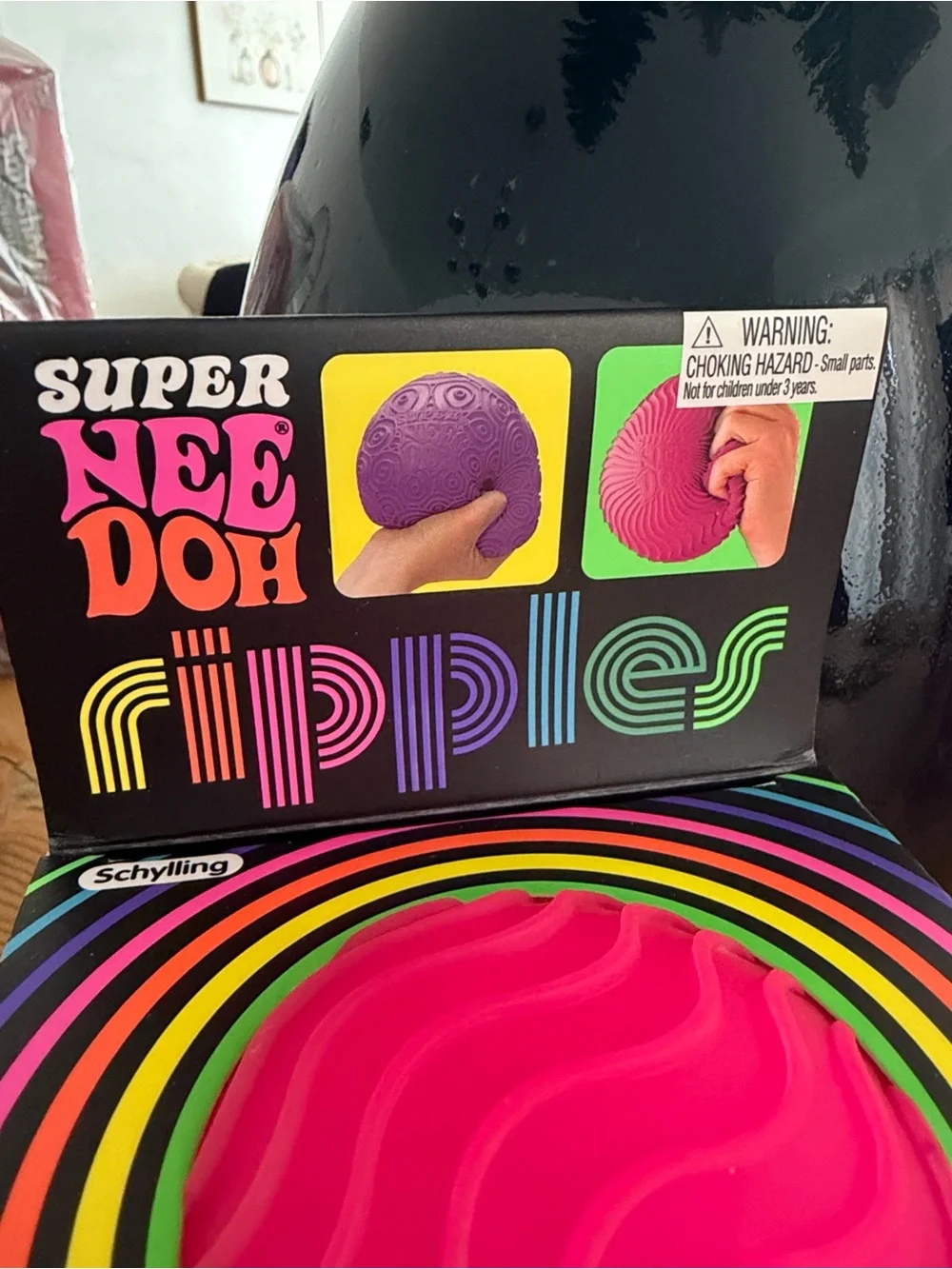 Schylling Super NeeDoh Ripples Kids Toy - Pink